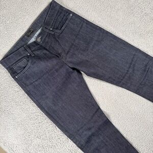 DSTLD Jeans Mens 32x32 (34x32) Raw Dark Wash Cigarette Classic Straight MADE USA